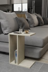 Resim alpaevmobilya C Tasarım Koltuk Yanı Sehpa, Kitaplıklı, Modern Laptop & Kahve Sehpası, Orta Sehpa, Yan Sehpa 
