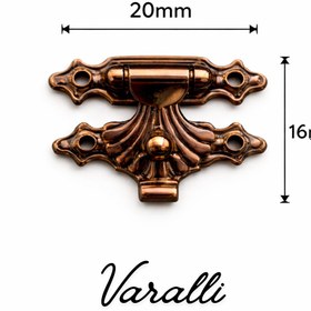 Resim Varalli 10 Adet Antik Bakır Tavla Klipsi - Tavla Kutusu Klips Kilit Aparatı No:1 ( 20x16 mm ) 