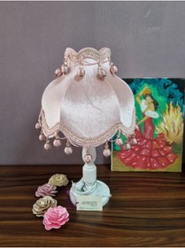 Resim Armubu - İki Adet Kadife Kaplı El Yapımı ABAJUR 