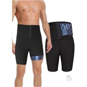 Resim Sauna-şort Model Alt Karın Ve Göbek Bölgesi Etkili Agraflı Spor Termal Şort Siyah 