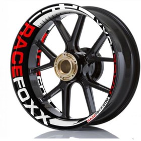 Resim Run Grafik Shop RACEFOXX MOTOSİKLET JANT ŞERİDİ 17 INC STİCKER FULL TAKIM SET 