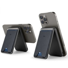 Resim Esr 5000 Mah Magsafe Uyumlu Cüzdanlı Ve Standlı Powerbank Siyah 