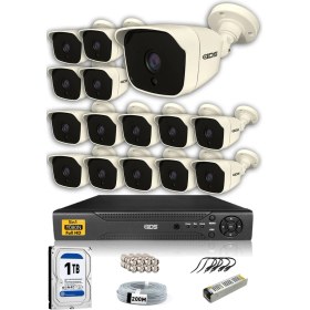 Resim IDS 15 Kameralı Set - 5 Mp Sony Lensli Full HD Gece Görüşlü Güvenlik Kamerası Sistemi - Cepten İzle 