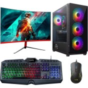 Resim Turbox Tx84 Intel Core i5 3470 8GB Ram 256GB SSD 2GB GT1030 23.8" Curved Masaüstü Oyun Bilgisayarı 