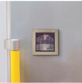 Resim Amsterdam Görseli Baskılı Mdf Magnet 7x7 22 
