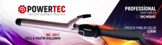 Resim Powertec Tr-22 Profesyonel Saç Maşası 22mm Tr22 