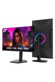 Resim Gamepower Lunis L50 27'' 240Hz 0.5Ms VA FHD RGB Pivot Gaming Monitör (Sıfır Ölü Piksel Garantili) 