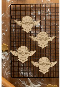 Resim Yoda Kurabiye Kalıbı, Hamur Şekillendirici, Bisküvi Kalıbı, Kolay Kesim Ucu Beyaz 