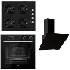 Resim Ferre STEAMART&FRYART Serisi Buharlı Pişirme Siyah Set (2140 CE Siyah+ XE64CS +D023 ) 