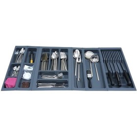 Resim Mutfak, Modüler Bıçaklıklı Kaşıklık Seti, Antrasit, 94 x 48 cm (Enden-Boydan 3,5 cm Kesilebilir) 