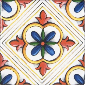 Resim Can Seramik 10*10 cm CÇ-109 Kütahya Çini Karo ( 5'li 1 Paket ) 