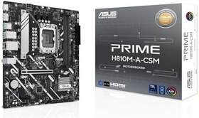 Resim ASUS PRIME H810M-A-CSM Intel H810 LGA1851 DDR5 6400 DP HDMI Çift M2 USB3.2 AURA RGB mATX 6+1+1+1 Güç Aşamaları, Uzaktan Yönetim Yazılımı, Ready for Advanced AI PC 