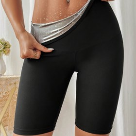 Resim 1 Çift CXYIN Yüksek Bel Ter Sauna Şortları Kadınlar İçin - Siyah, Karın Kontrolü ve Zayıflama Bacak Şekillendirici, Nefes Alabilen Polyester/Elastan Karışımı, Yaz Antrenmanları İçin İdeal, Antrenman Şortları 