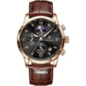 Resim Lumaworld Lıge Yeni Moda Erkek Kol Saati Golden Black Krom Kasa Işıkçılı Kadran Kronograf Altın 