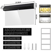 Resim Konesam Güneş Enerjili Dış Mekan Kapı Numarası Işığı, Su Geçirmez Çift Renk Sıcaklığı 6000k-3000k Siyah 