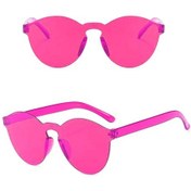 Resim Sert Mika Oval Şekilli Çerçevesiz Fuşya Gözlük Retro Parti 5x14 Cm - Elmg-722284 18 