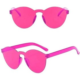 Resim Sert Mika Oval Şekilli Çerçevesiz Fuşya Gözlük Retro Parti 5x14 Cm - Elmg-722284 18 