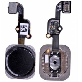 Resim iPhone Uyumlu 6S / 6S Plus Home Tuş Bordu Film Touch Id - Siyah 