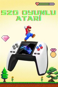 Resim Genel Markalar KESGİN MARKET ® Retro Konsol P5 Uyumlu Taşınabilir 520 Oyunlu Kablosuz Game Stick 