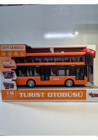 Resim Turuncu Renkli Turist Otobüsü Big Bus Sesli Ve Işıklı Oyuncak Otobüs 28.5 Cm Diğer 