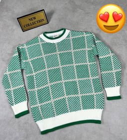 Resim Minimoda Kids Kare Desenli Kız Kazak 