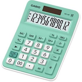 Resim Casio MX-12B-GN 12 Hane Masaüstü Açık Yeşil Hesap Makinesi 