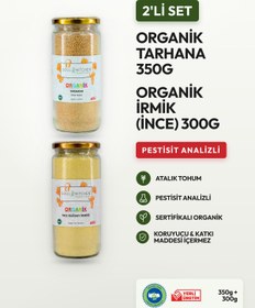 Resim Soul Kitchen Organik Ürünler Organik İnce Buğday İrmiği Bebek 300 g Organik Tarhana 350 g Cam Set 