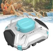 Resim Cordless Robotic Pool Cleaner, Intelligent Sport Robotic Cleaner Automatic Pool Vacuum with 18. Mins Runtime & Powerful Motors, Underwater Cleaner Ideal for Inground Pool (White) 