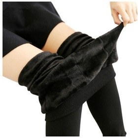 Resim Yeşilyurt Corset Kadın Siyah Içi Peluşlu Kışlık Termal Peluş Taytsiyahl/Xl Siyah 