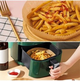 Resim Sylar 50 Adet Air Fryer Pişirme Kağıdı Tek Kullanımlık Hava Fritöz Yağ Geçirmez Yapışmaz Tabak Model 