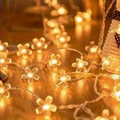 Resim LED Cherry Blossom Dize Işıklarının bir parçasıdır, Düğme Kontrolü ile Pil Gücüyle Çalışır, Noel için Turuncu Işık, Fantazi Temalı Bahçe, Veranda, Avlu Dekoru, Parti, Düğün, Yatak Odası Ev ve Tatil Dekorasyonu (Pil Kutusu Dahil Değildir), Dekorasyon Işıkları 