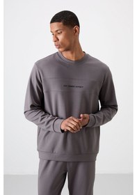 Resim Tommy Life Koyu Gri Pamuklu Kalın Yumuşak Dokulu Comfort Fit Baskılı Erkek Eşofman Takım - 85253 Koyu Gri 