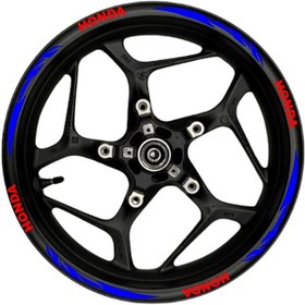 Resim Honda Kırmızı Yazılı Mavi Reflektif Pençe Şeritli 002 
