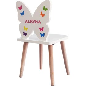 Resim Liva Ahşap Ahşap Çocuk Sandalyesi (Kelebekli) 