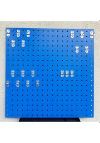 Resim 90x90 Cm Delikli Metal Takım Asma Panosu 20 Adet Kanca İle Birlikte 90 