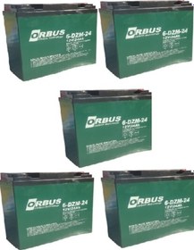 Resim Orbus 12v 24 Amper Dik Elektrikli Bisiklet Aküsü 5'lü Paket 
