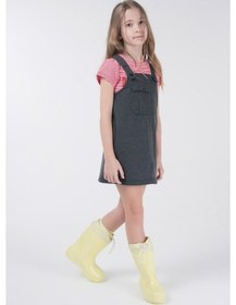 Resim Brz Kids Kız Çocuk Salopet-Antrasit 