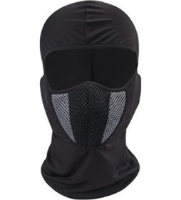 Resim Açık Rüzgar Geçirmez Motosiklet Yüz Maskesi Gri 