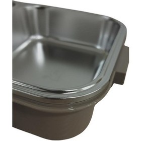 Resim Aryıldız Bento Dikdörtgen 2 Bölmeli Lunch Box Yemek Termosu Vizon 1000 Ml Kahve 