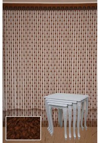 Resim Kalpli Model Acı Kahve Renk Ip Perde Hazır Ip Perde 300x270 