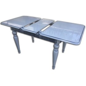 Resim Bengimobilya Masa Açılır Fitilli Model Kayın Torna Tombul Ayak Parlak Beyaz La 