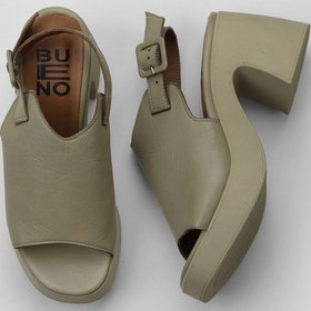 Resim Bueno Shoes Haki Deri Kadın Topuklu Sandalet 01wy12208 