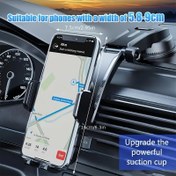 Resim 360° Dönen Telefon Tutucu - Güçlü Emme Kupası, Titreşim Karşıtı Stabil Tasarım, Çok Fonksiyonlu Gösterge Paneli ve Navigasyon Tutucusu Güvenli Sürüş için, 5.9-8.3 cm Genişlikte Telefonlar İçin Uygun, Sağlam Malzeme, Telefon Tutucu 