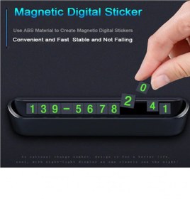 Resim Genel Markalar Fosforlu Açılır Kapanabilir Numaratör Ön Torpido Üstü Telefon Numarası Göstergesi Araba 