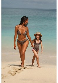 Resim Amarelle Capetown Leopar Desenli Dolgusuz Çıkarılabilir Kap Üçgen Bikini Üst Leopar 