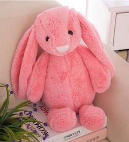 Resim Uyku Arkadaşım Uzun Kulak Bunny Peluş Tavşan 65 Cm Pembe 