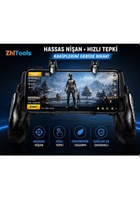 Resim Zhltools Telefon Oyun Pubg Tetik Aparatı Gamepad 