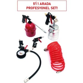 Resim Boya Ve Hava Tabanca Seti 5 Parçalı 