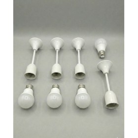 Resim İNWATT Genel 5 Adet Tij Duy + 5 Adet LED Ampul Muhafazalı Porselen Asma Duy 