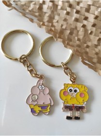 Resim Esey Dizayn Sünger Bob Ve Patrick Çift Anahtarlık 